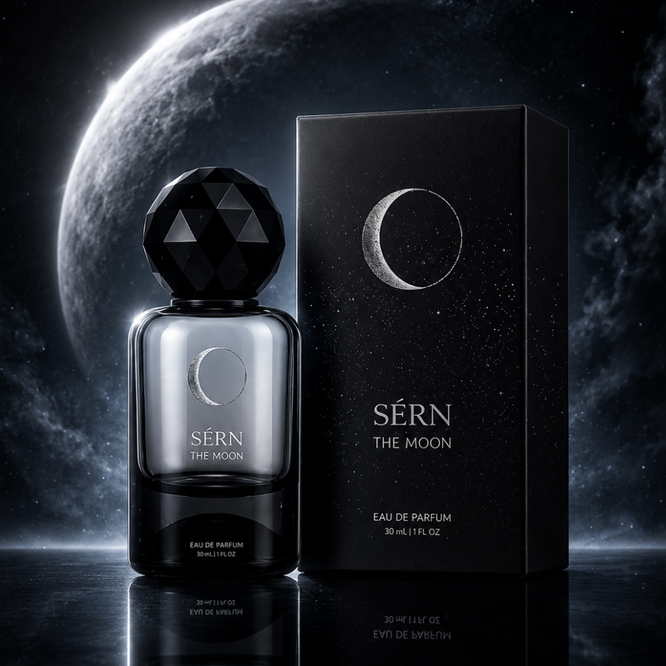 luxury perfume bottle black silver